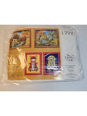 Vintage 1985 The Creative Circle Wildlife Pair Needlepoint Embroidery Kit #1777